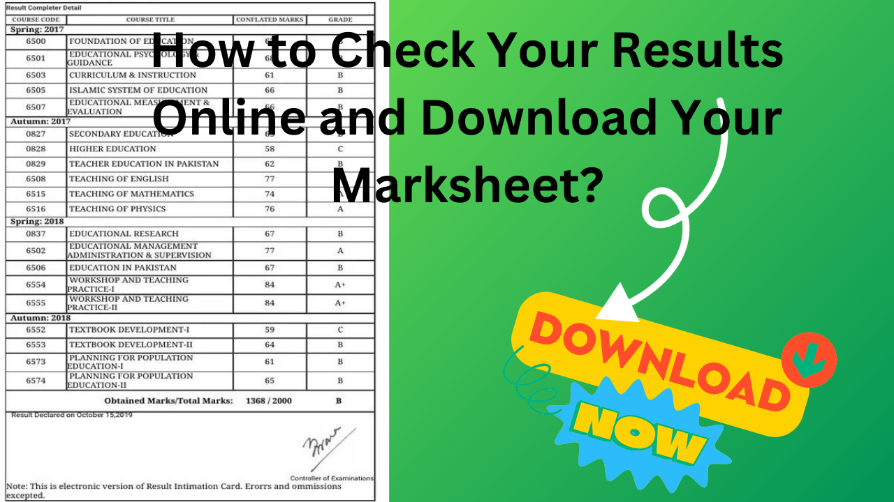 How to Check Your Results Online and Download Your Marksheet?