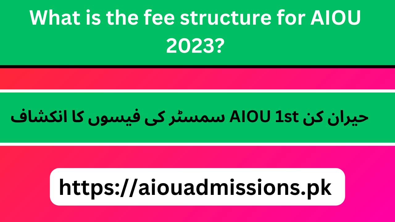 What is the fee structure for AIOU 2023?