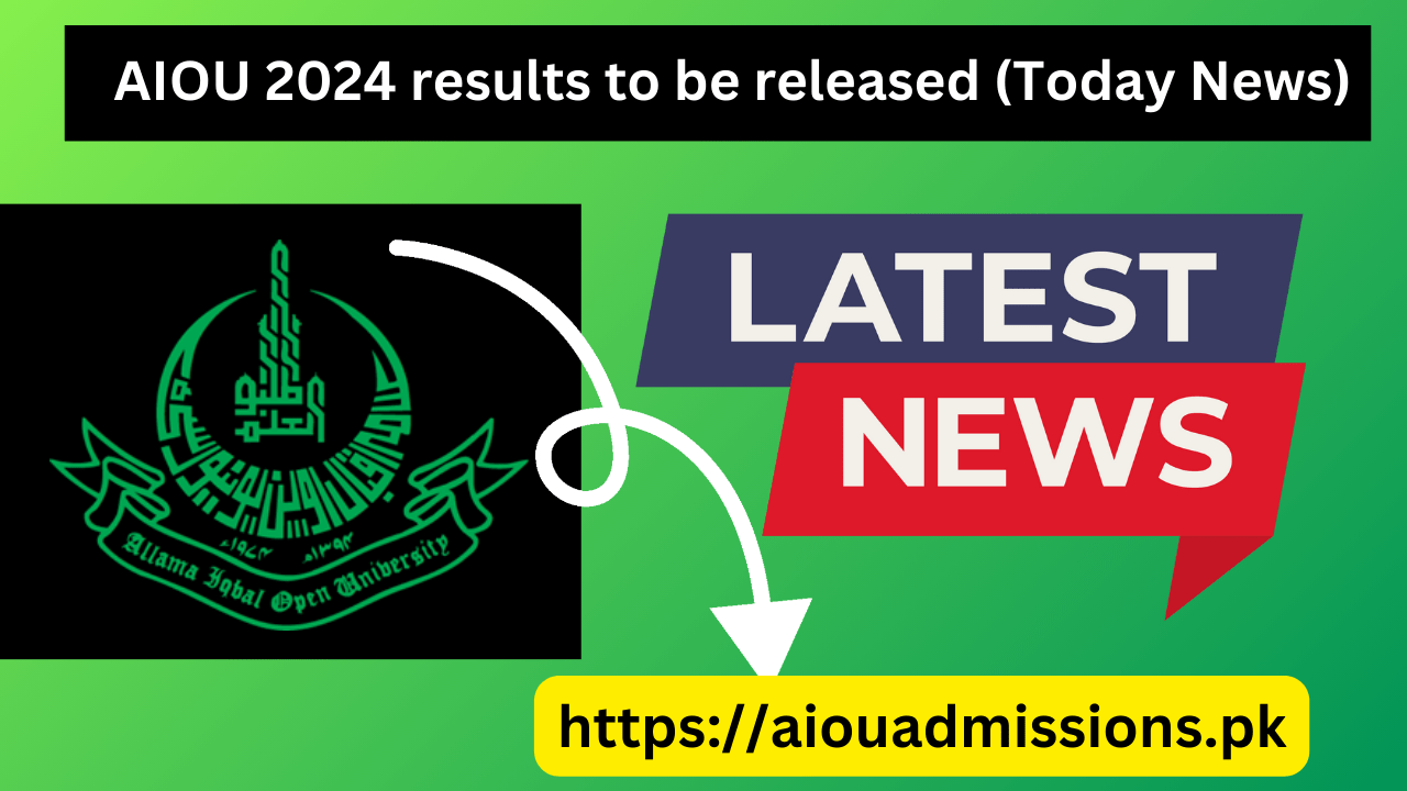 AIOU 2024 results to be released (Today News)