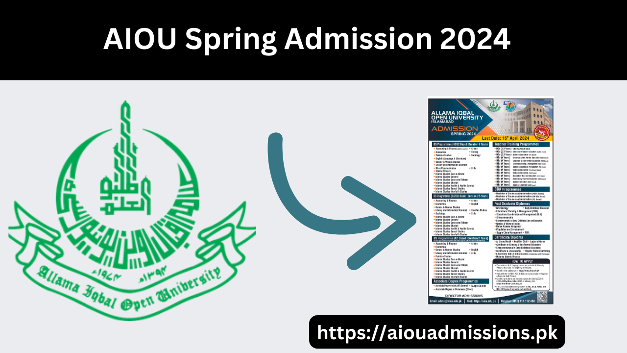 AIOU Spring Admission 2024